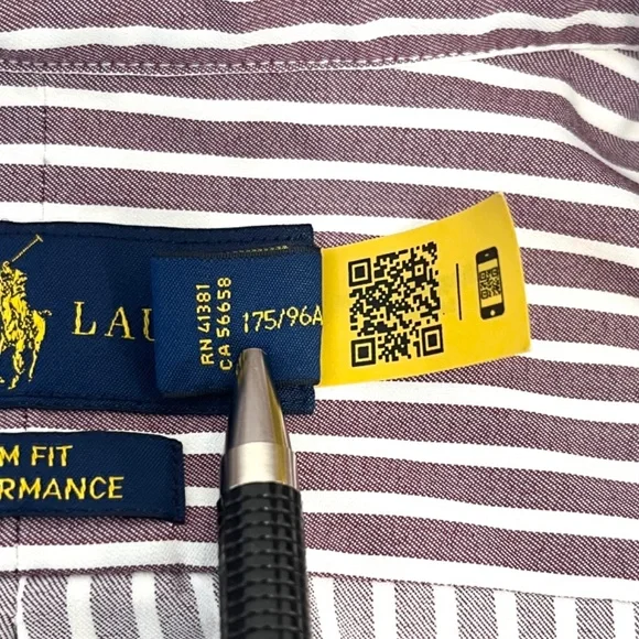 Ralph Lauren Slim Fit Performance Button Down | Size:Medium | Color: Burgundy - Picture 7 of 11